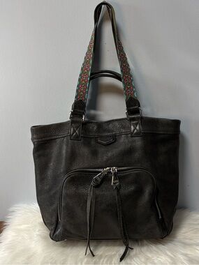 Aimee Kestenberg Black Pebbled Leather Tote